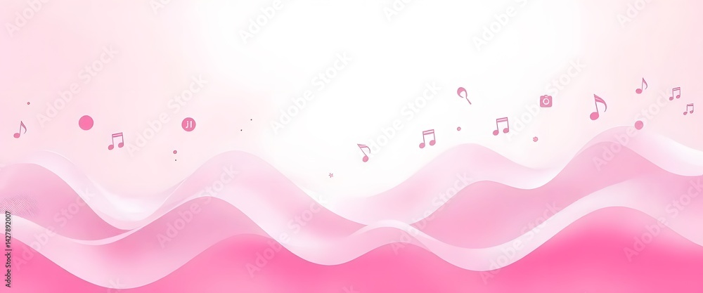 Layered Melody Wave 3D background Layered Melody Wave 3D background