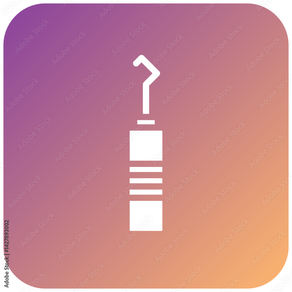Fototapeta premium Dental Probe Icon Style