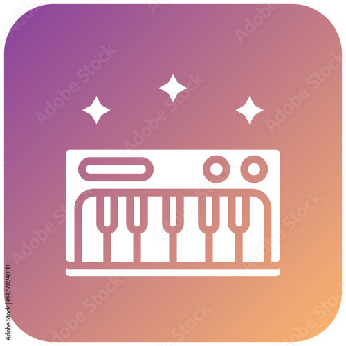 Piano keyboard Icon Style
