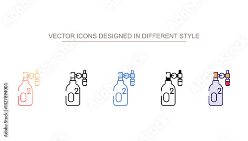 Oxygen icon design with white background stock illustration