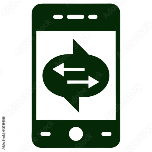 Mobile Chat Icon Vector Illustration