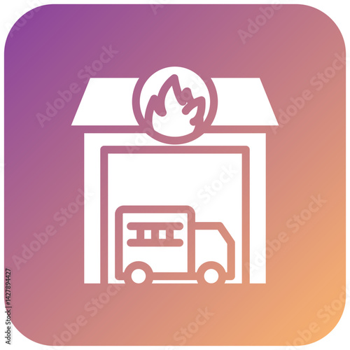 Firefighter Garage Icon Style