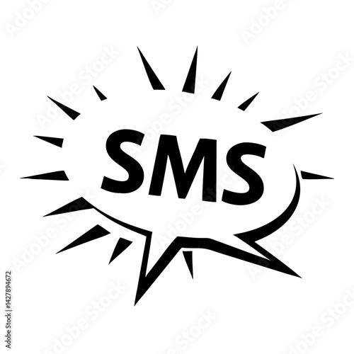 SMS Text Chat Message Symbol Communication Icon Set Vector Illustration