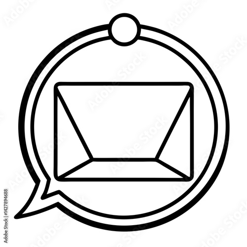 SMS Text Icon for Instant Text Communication Vector Illustration