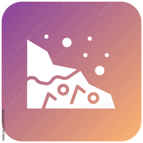 Snow Avalanche Icon Style