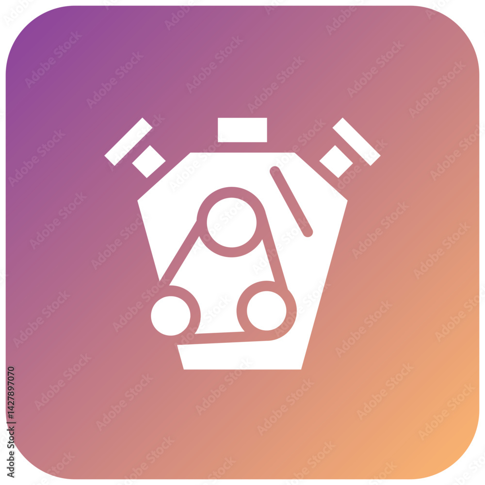 Obraz premium Engine Icon Style
