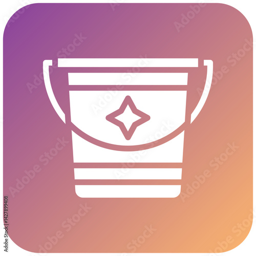 Sand Bucket Icon Style