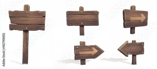 Rustic Wooden Directional Signs (3)