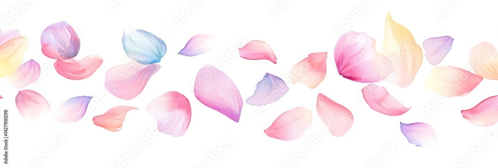 Delicate Pastel Petals in Flight Delicate Pastel Petals in Flight