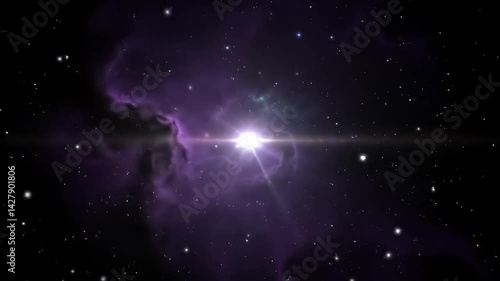 Star Flying Through Space.Generated AI