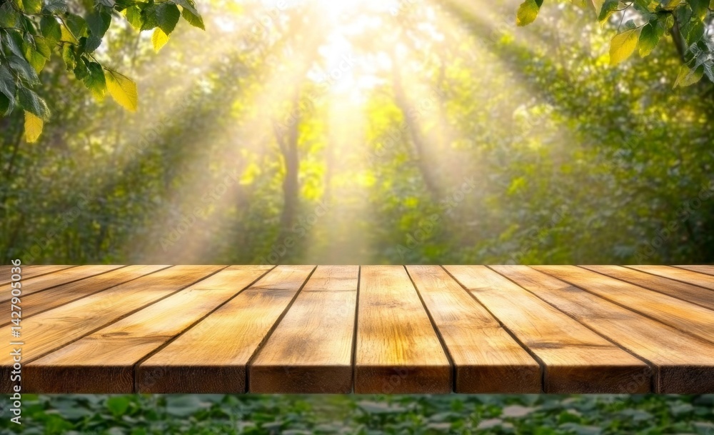 Sunny forest wooden table Sunny forest wooden table
