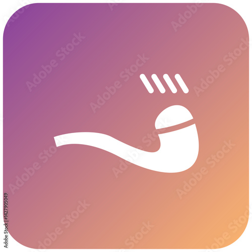 Smoking Pipe Icon Style