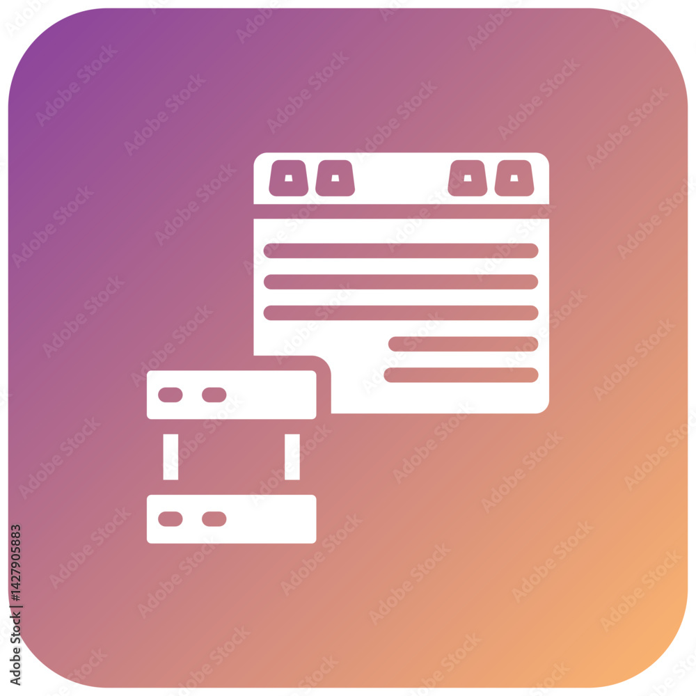 Fototapeta premium Database Icon Style