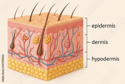 Human skin anatomy