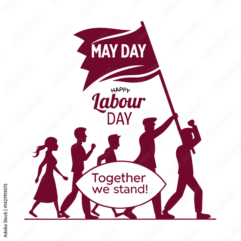 Obraz premium illustration celebrating labour day