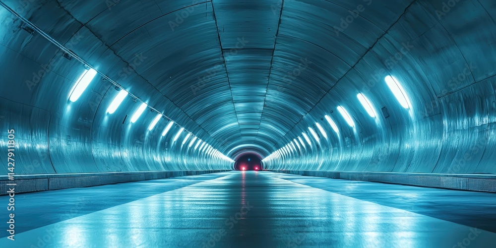 A large, cavernous underground space with soft ambient lighting A large, cavernous underground space with soft ambient lighting