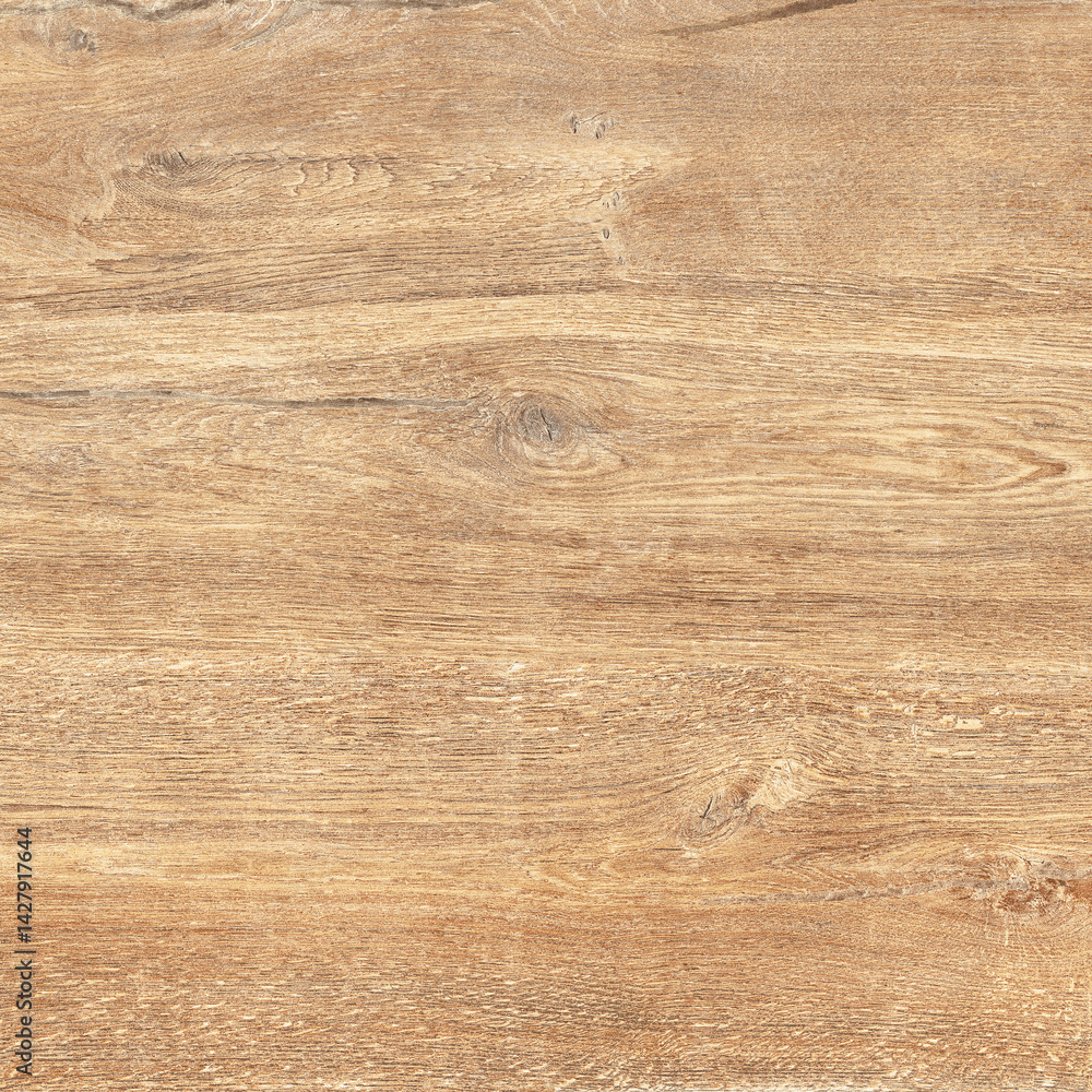 Fototapeta premium Brown square wooden-pattern background, wood for furniture and plywood laminate, design used for ceramic tiles in wooden flooring, natural oak texture with real wooden grain.