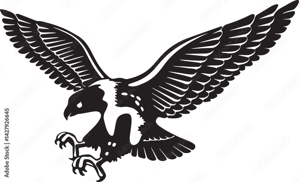 Obraz premium Eagle simple icon. Vector ICON all icon Viktor