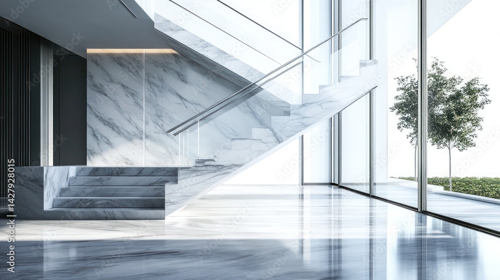 Obraz premium Modern minimalist office interior