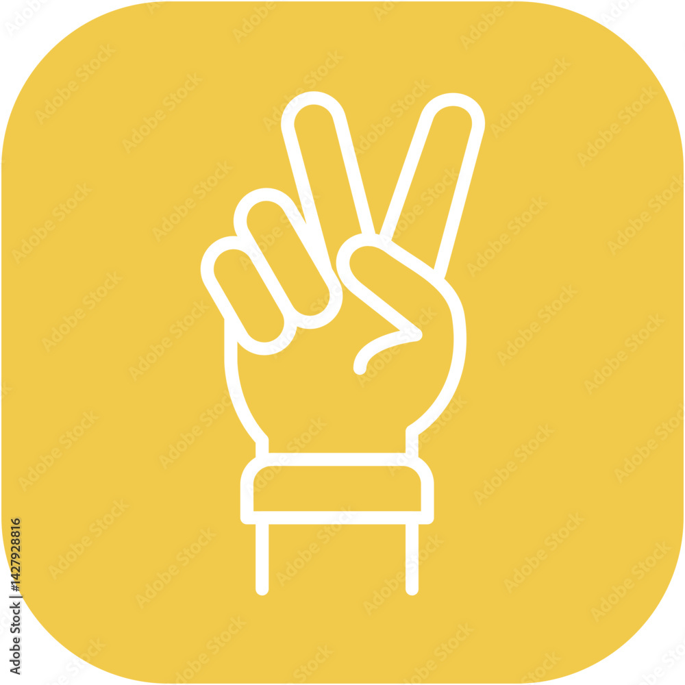 Fototapeta premium Victory Gesture Icon