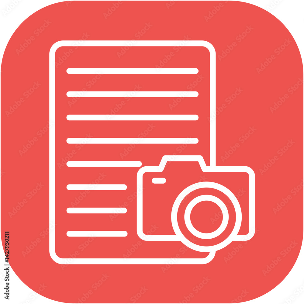 Camera and Notebook Icon Camera and Notebook Icon