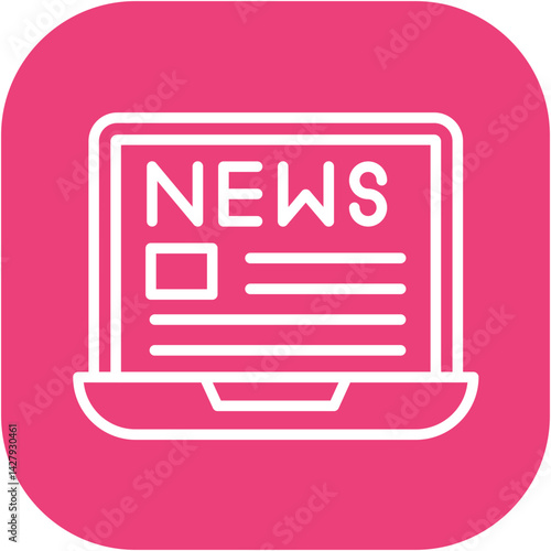 Laptop and News Icon