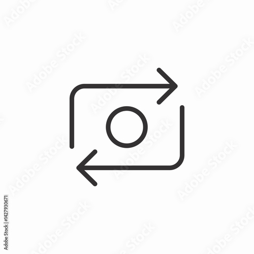 refresh double icon sign vector