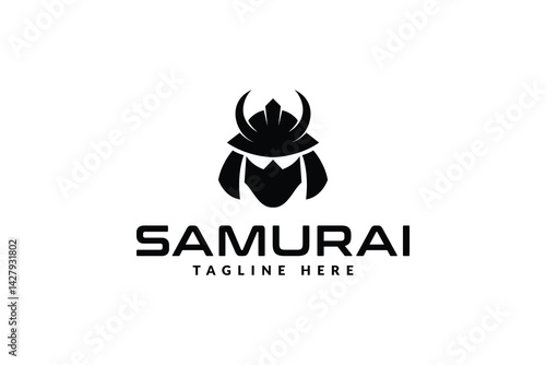 samurai logo vector illustration. logo templates
