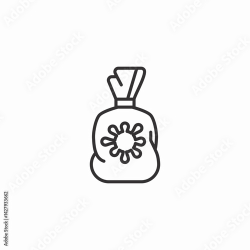 trash with splatter icon sign vector