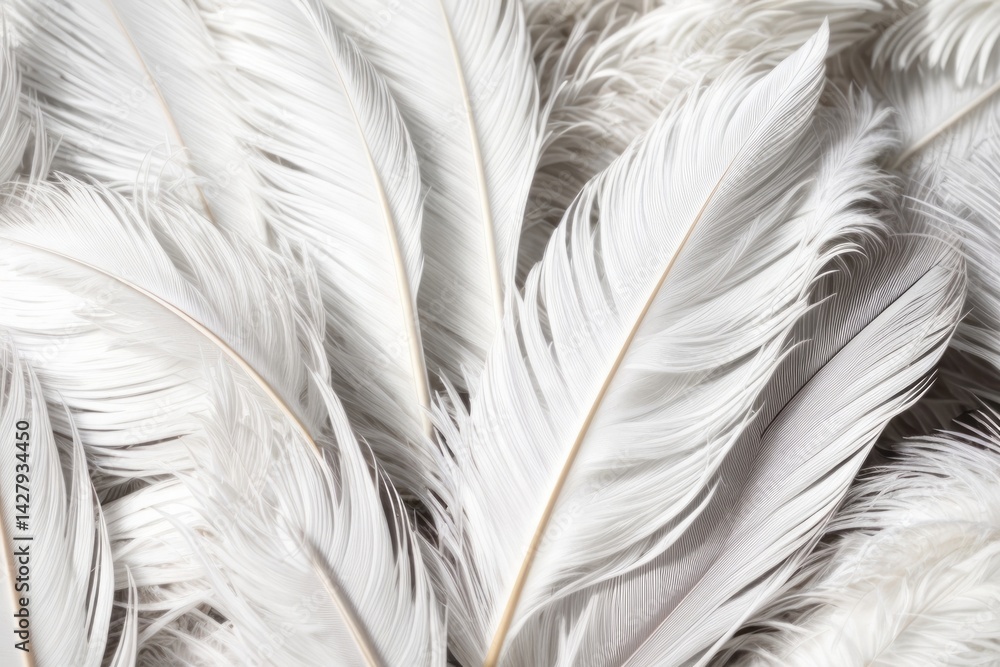 Fototapeta premium Abstract background showing ablack and white feathers pattern