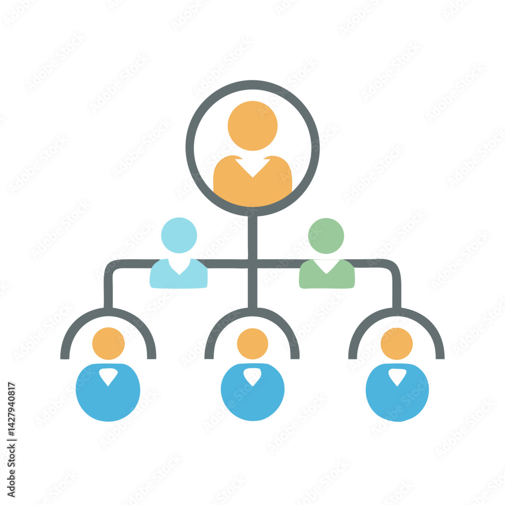 Company Organization Chart: Hierarchy Structure with Employees and Management for Business Company Organization Chart: Hierarchy Structure with Employees and Management for Business