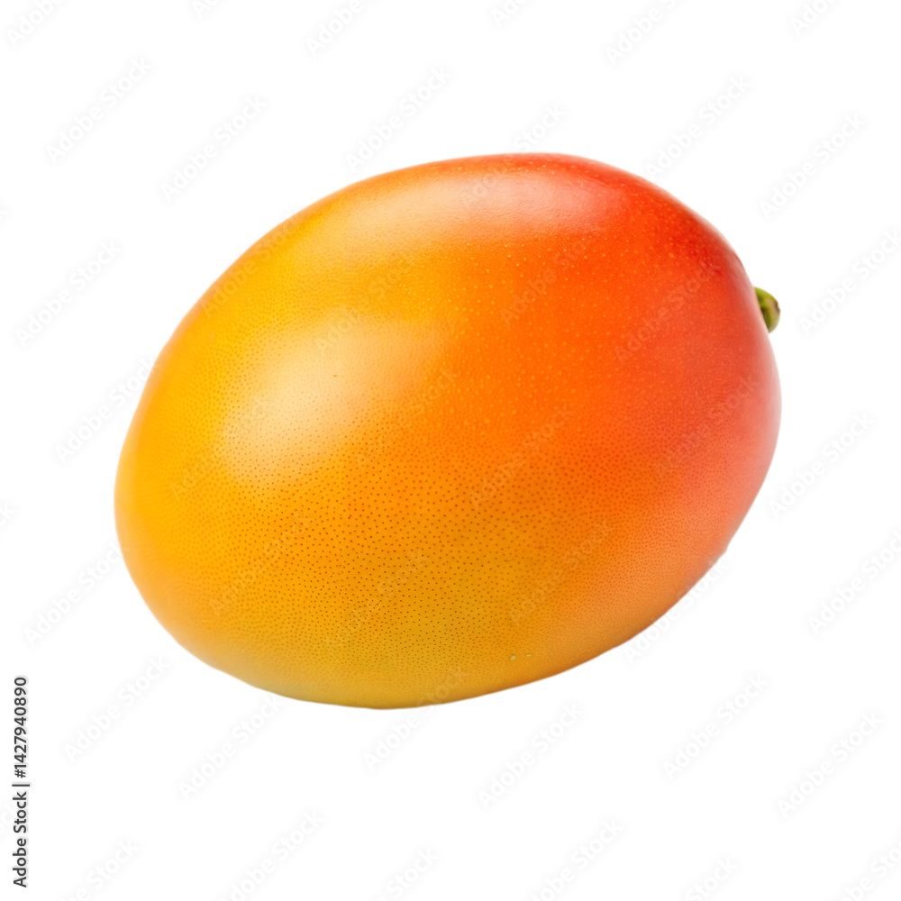 Single Ripe Mango Isolated on Black Background Single Ripe Mango Isolated on Black Background