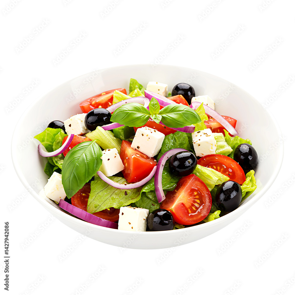 Healthy Bowl of Vegetable Salad with Lettuce and Tomatoes on Transparent Background
Healthy Bowl of Vegetable Salad with Lettuce and Tomatoes on Transparent Background