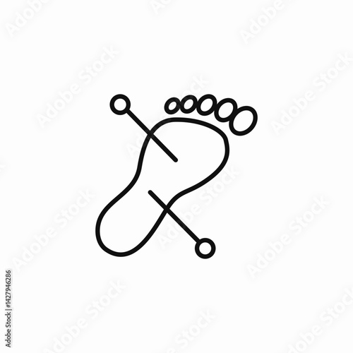 foot reflexology icon sign vector