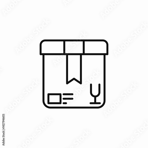 fragile box icon sign vector