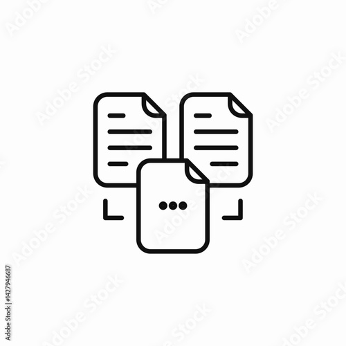 grouped files icon sign vector