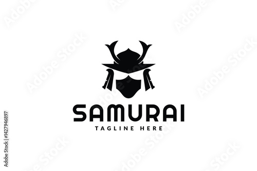 samurai logo vector illustration. logo templates