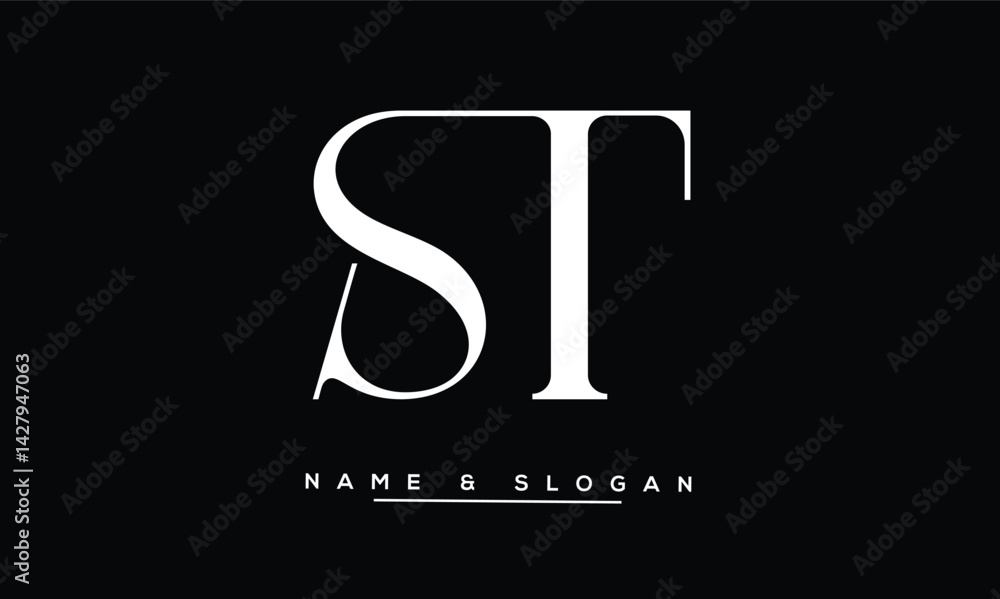 ST, TS Abstract Letters Logo Monogram