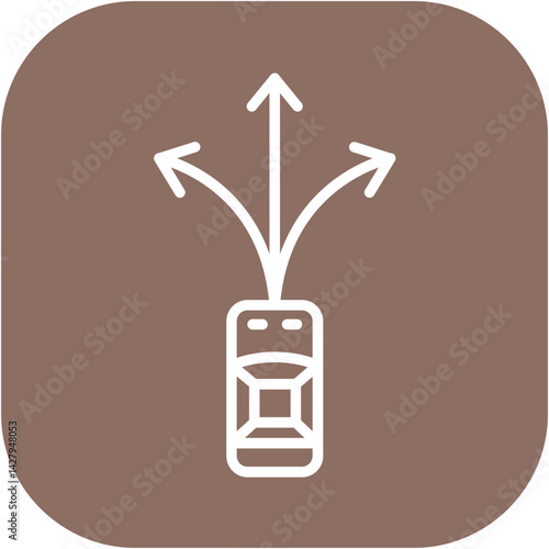 Three-Point Turn Icon