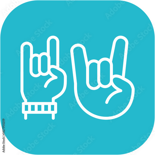 Wallpaper Mural Rock Hand Gesture Icon Torontodigital.ca