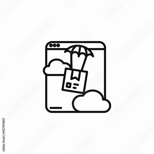 secure delivery icon sign vector