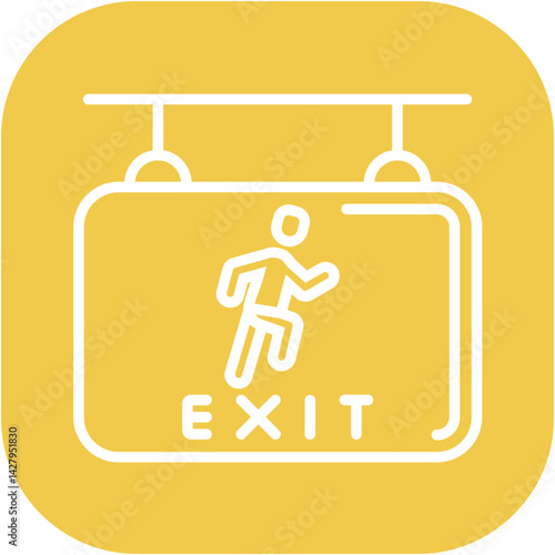Emergency Exit Sign Icon