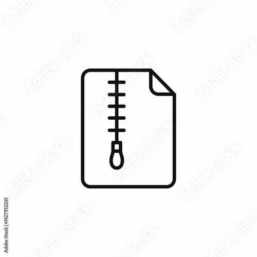 zipped file icon sign vector