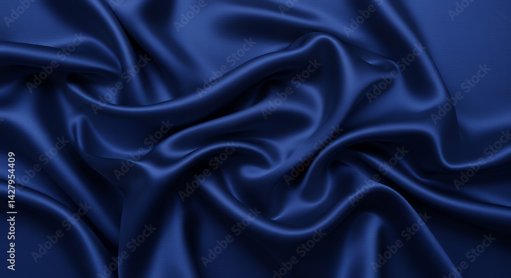 Obraz premium Blue Silk Fabric Texture