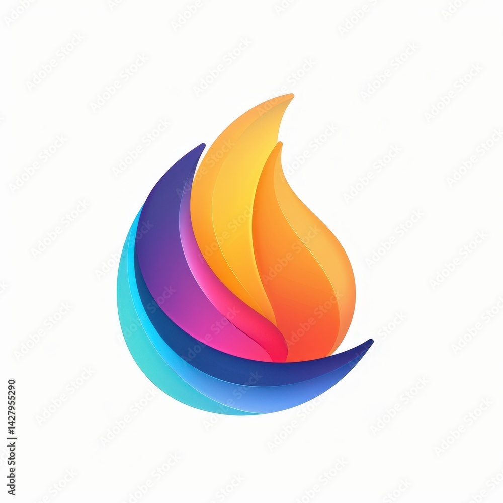 Colorful Flame Logo