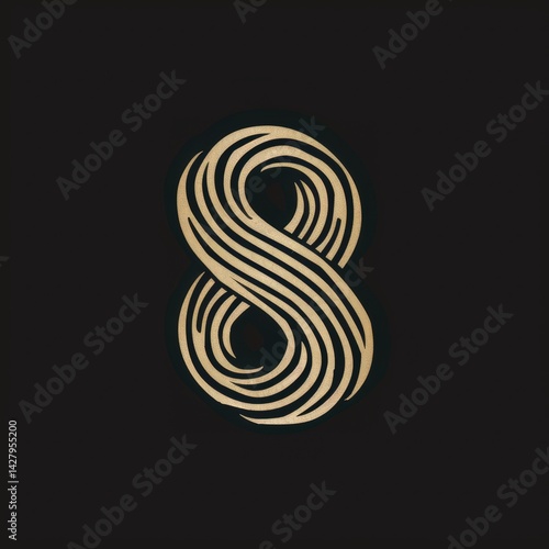 Obraz na płótnie Elegant Infinity Symbol in Gold w salonie