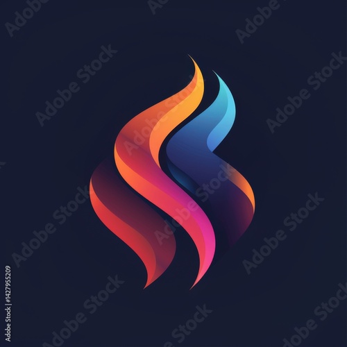 Abstract Flame Logo Design
