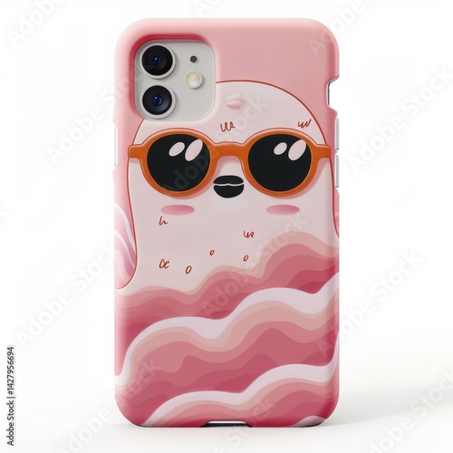 Obraz na płótnie Cute Cartoon Ghost Phone Case w salonie