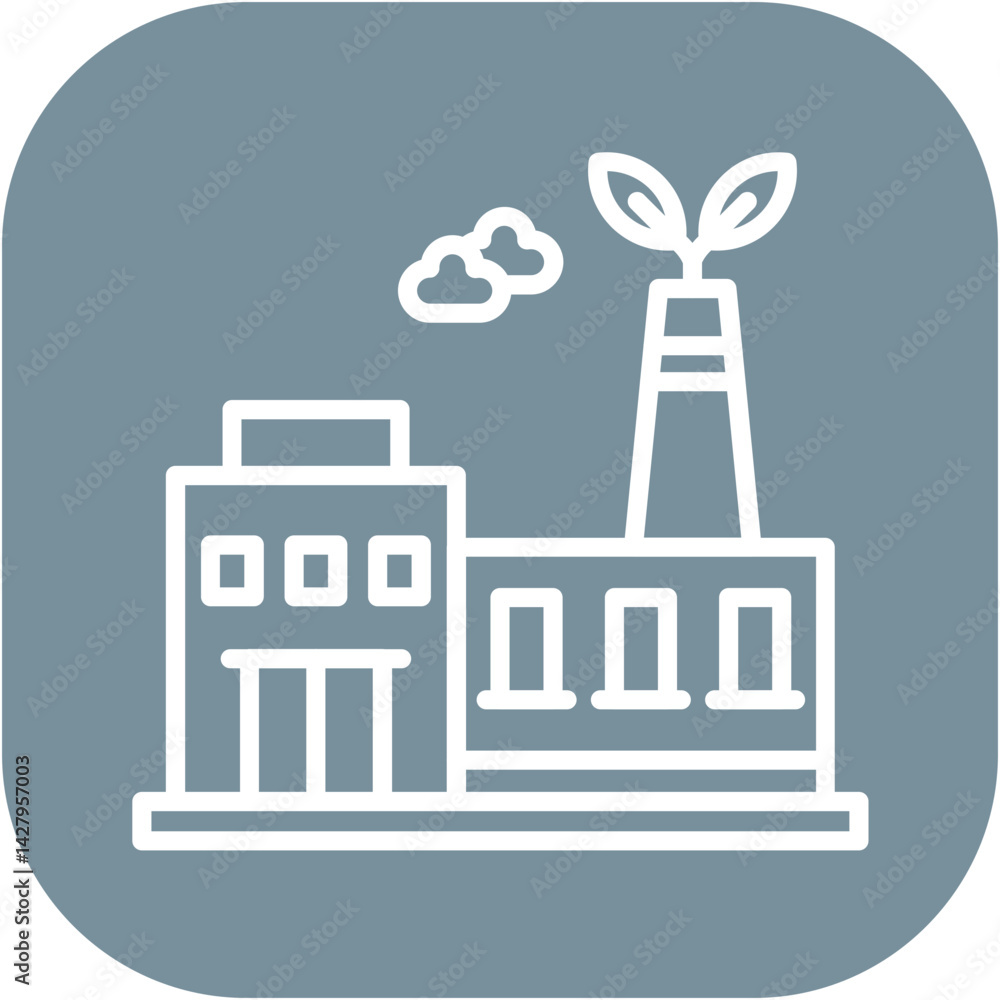 Fototapeta premium Green Manufacturing Icon