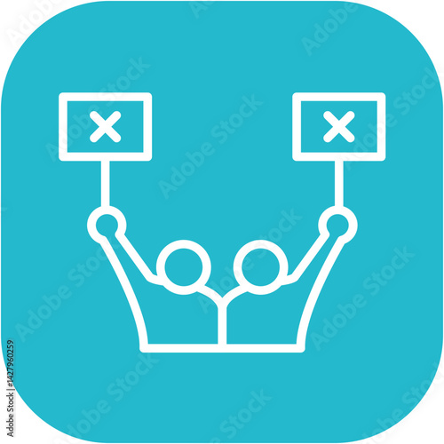 Protester Silhouette Icon